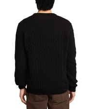 TIMBERLAND P-B LAMBWOOL Pullover mit Rundhalsausschnitt aus Wollmischung Schwarz/Pflaster - Herrenpullover - 2