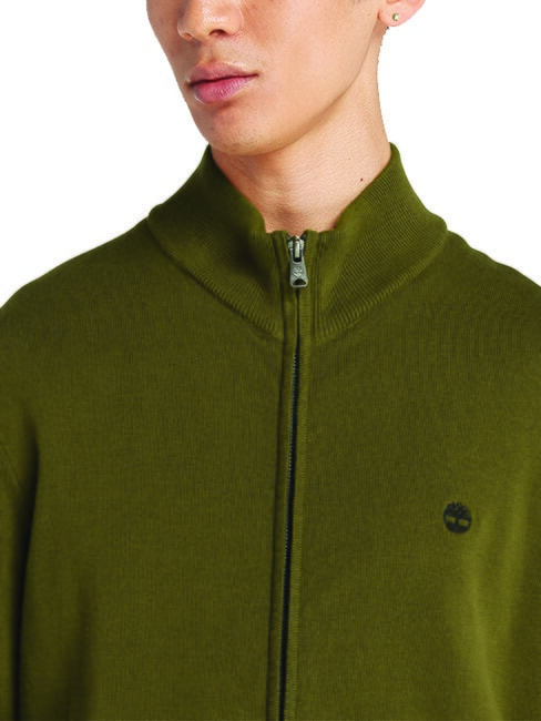 WILLIAMS RIVER Pullover mit Reißverschluss dunkeloliv - Herrenpullover