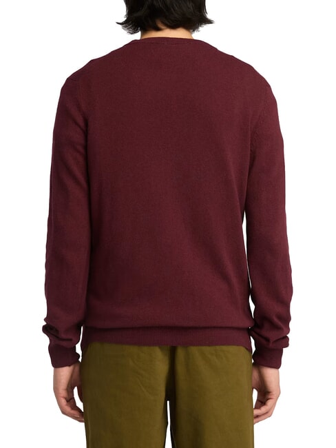 KNOX RIVER Pullover mit Rundhalsausschnitt gelbbrauner Portwein - Herrenpullover