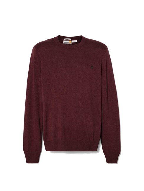 KNOX RIVER Pullover mit Rundhalsausschnitt gelbbrauner Portwein - Herrenpullover