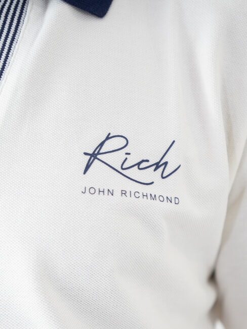 DABAK Poloshirt mit V-Ausschnitt und halblangen Ärmeln nicht-gerade weiss - Herren-Polo-Shirts/Herren-Polo-Shirt/Herrenpoloshirt/Herrenpoloshirts