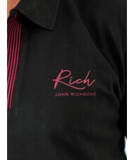 JOHN RICHMOND DABAK Poloshirt mit V-Ausschnitt und halblangen Ärmeln Schwarz - Herren-Polo-Shirts/Herren-Polo-Shirt/Herrenpoloshirt/Herrenpoloshirts - 3