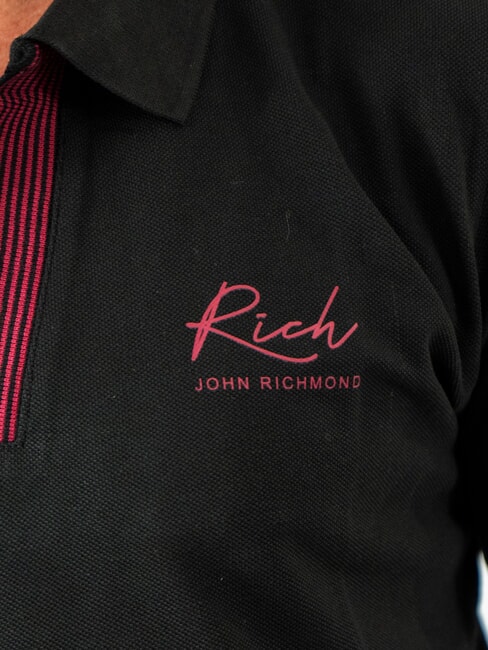 DABAK Poloshirt mit V-Ausschnitt und halblangen Ärmeln Schwarz - Herren-Polo-Shirts/Herren-Polo-Shirt/Herrenpoloshirt/Herrenpoloshirts