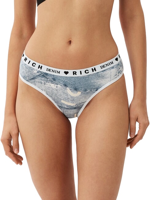 TODY 3er-Set Slips weiß/blau/t. - Damenslip