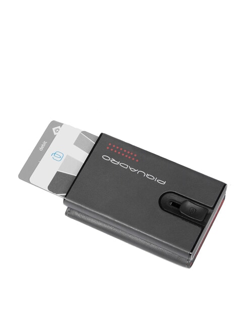 URBAN Kompakte Lederbrieftasche mit Schieber Grau - Brieftaschen Herren