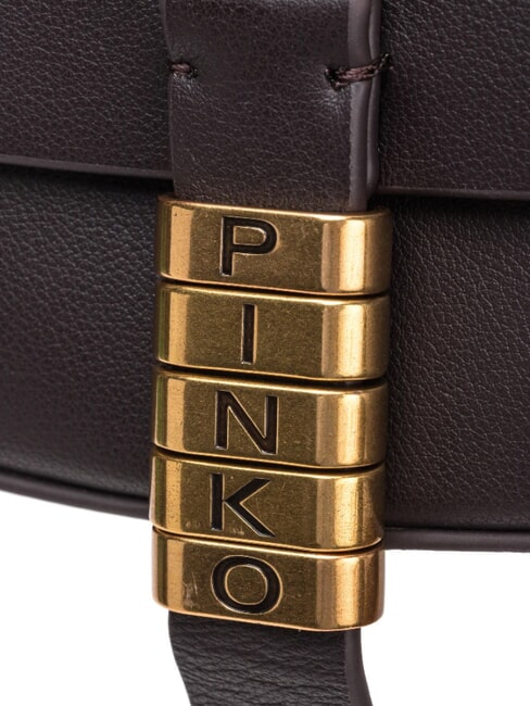 SADDLE Umhängetasche aus Leder mit Überschlag braunes Moro-Mix-Mädchen. Goldnik - Damentaschen