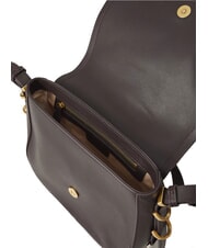 PINKO SADDLE Umhängetasche aus Leder mit Überschlag braunes Moro-Mix-Mädchen. Goldnik - Damentaschen - 6