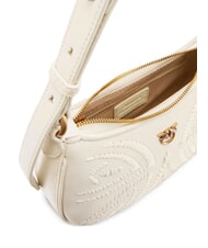 PINKO HALF MOON BABY Umhängetasche Seide weiß-antikgold - Damentaschen - 4