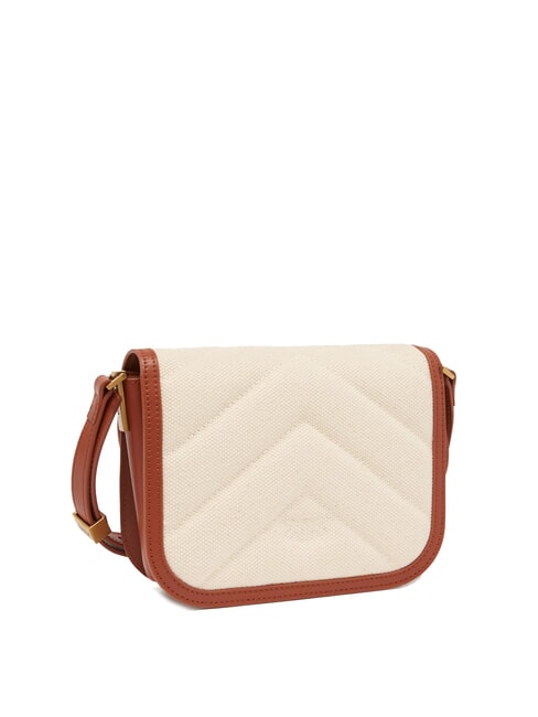 LOVE BOX BAG Mini-Umhängetasche aus Canvas beige/braun-antikgold - Damentaschen