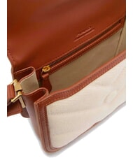 PINKO LOVE BOX BAG Mini-Umhängetasche aus Canvas beige/braun-antikgold - Damentaschen - 4