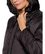CANADIAN EUGENIE Kurze Satin-Daunenjacke mit Kapuze Schwarz - Daunenjacken für Damen - 4