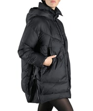 CANADIAN EUGENIE Mittelgroße Satin-Daunenjacke mit Kapuze Schwarz - Daunenjacken für Damen - 3