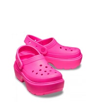 CROCS STOMP CLOG W Plateau-Clog-Hausschuh rosa Schwarm - Schuhe Unisex - 4