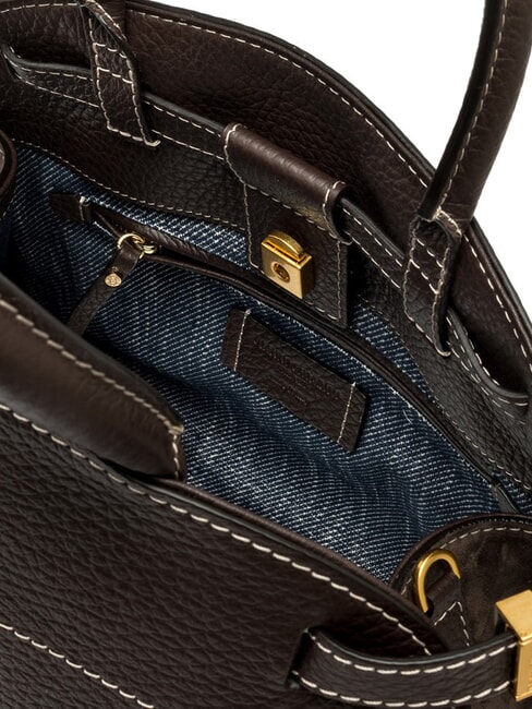 FARAH Große Lederhandtasche ausgedrückt - Damentaschen