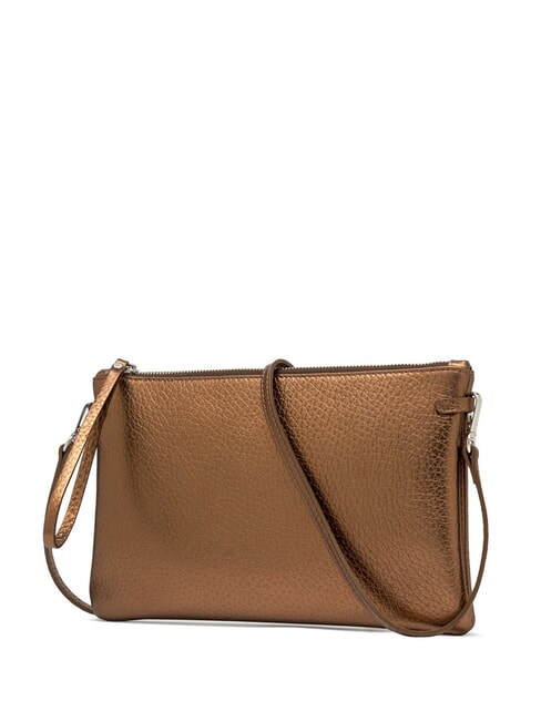 HERMY Umschlagtasche aus Metallic-Leder geröstet - Damentaschen