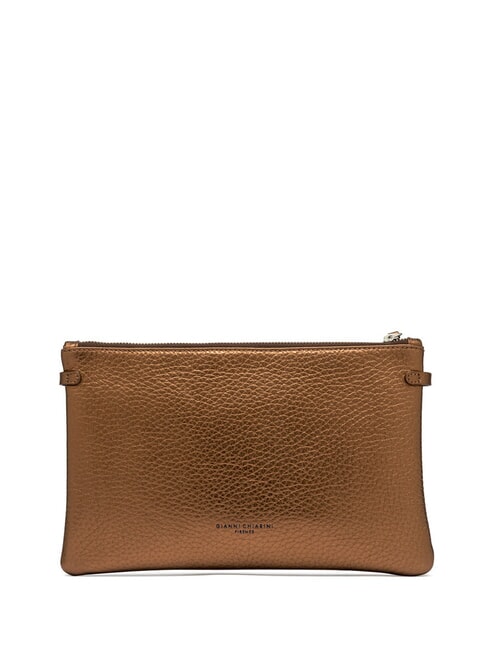 HERMY Umschlagtasche aus Metallic-Leder geröstet - Damentaschen