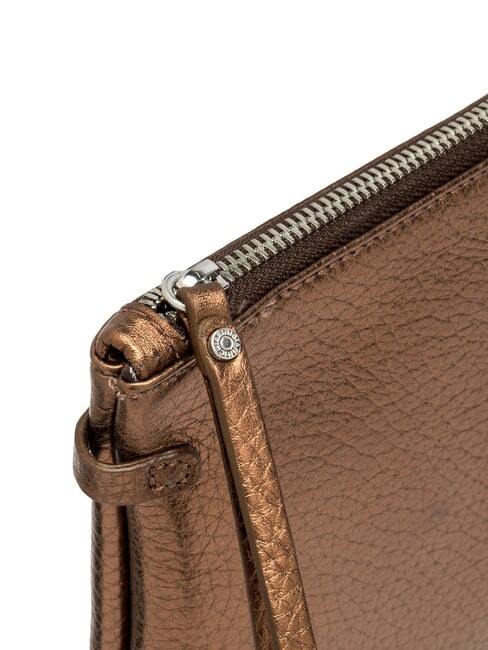 HERMY Umschlagtasche aus Metallic-Leder geröstet - Damentaschen