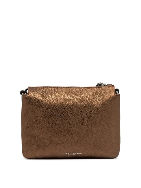 THREE Schultertasche aus Metallic-Leder geröstet - Damentaschen