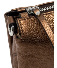 GIANNI CHIARINI THREE Schultertasche aus Metallic-Leder geröstet - Damentaschen - 4