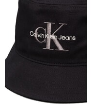 CALVIN KLEIN CKJ MONO LOGO Fischerhut aus Baumwolle auf Schwarz - Mützen/Hüte - 3