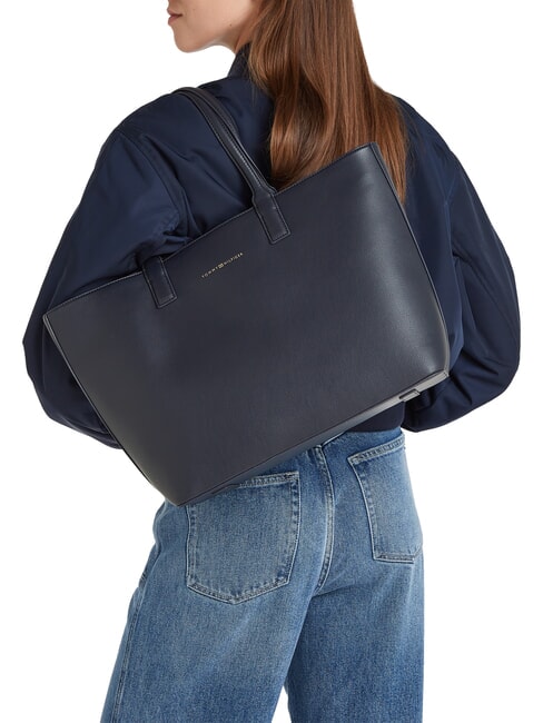 TH LOGOTAPE  Einkaufstasche spaceblau/schwarz - Damentaschen