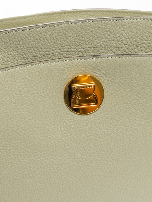 LIYA Schultertasche aus gehämmertem Leder Seladongrün - Damentaschen