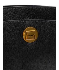 COCCINELLE LIYA Schultertasche aus gehämmertem Leder Schwarz - Damentaschen - 5