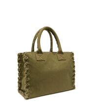 PINKO BEACH Einkaufstasche aus recyceltem Canvas Gothic Olive-Antik Gold - Damentaschen - 2