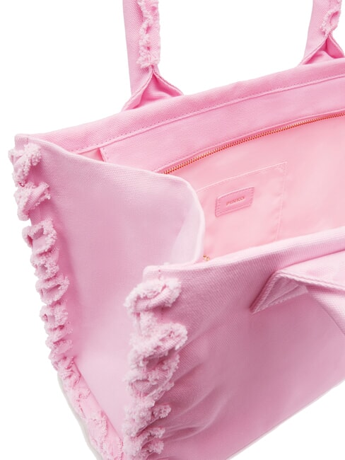 BEACH Einkaufstasche aus recyceltem Canvas süßes Rosa Lila-Antikgold - Damentaschen