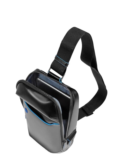 BLUE SQUARE One-Shoulder-Rucksack aus Leder Schwarz - Umhängetaschen Herren