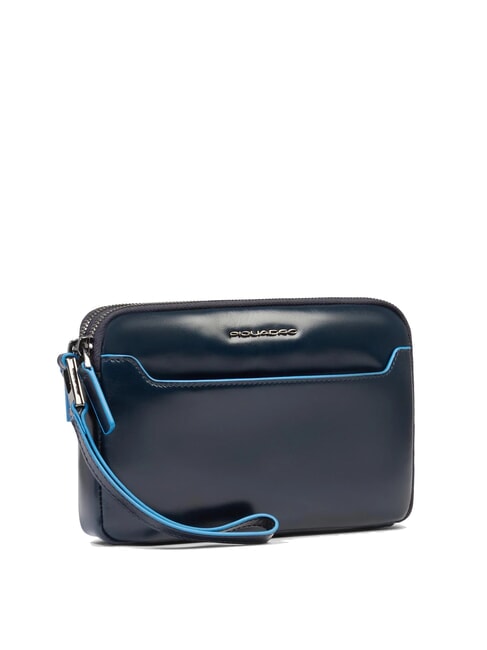 BLUE SQUARE Herren-Clutch aus Leder Blau - Tablettmappe &amp; Organizer