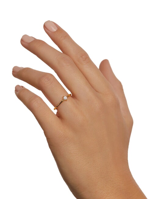 THE NEW ESSENTIALS OBI Solitärring mit Zirkonia Gold - Ringe