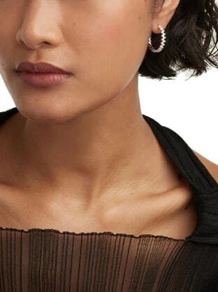 THE NEW ESSENTIALS CROWN Silberohrringe mit Zirkonia Silber - Ohrringe