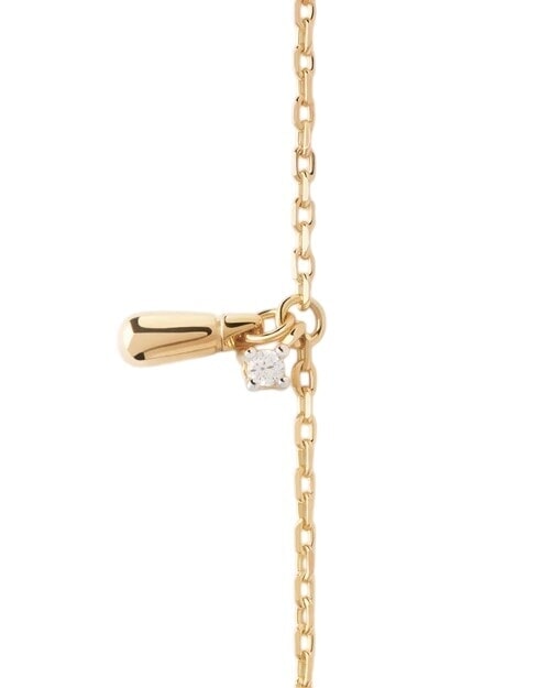 THE NEW ESSENTIALS KIRA Kettenarmband mit runden Zirkonia und Tropfenanhänger Gold - Armbänder