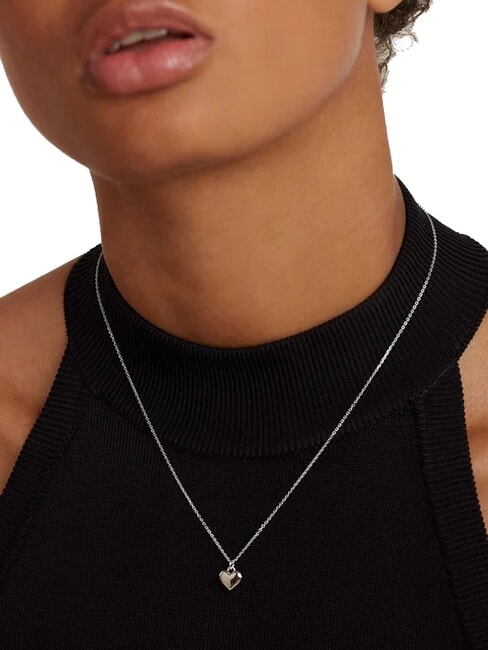L'ABSOLU ENGRAVE ME Silberne Halskette mit Herzanhänger Silber - Halsketten
