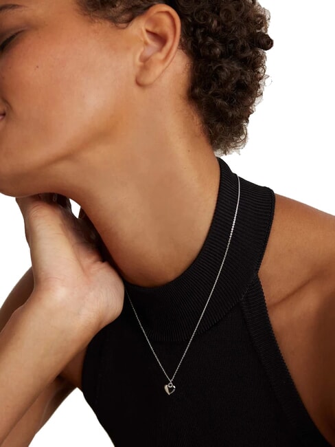 L'ABSOLU ENGRAVE ME Silberne Halskette mit Herzanhänger Silber - Halsketten