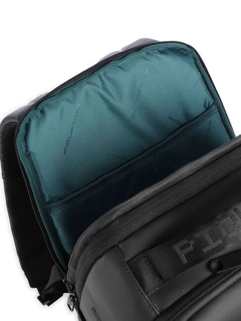 CORNER SPECIALE GOMMATO  14" Laptop-Rucksack, erweiterbar Schwarz - PC-Rucksäcke