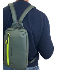 PIQUADRO CORNER SPECIALE GOMMATO  Ein-Schulter-Rucksack GRÜN - PC-Rucksäcke - 5