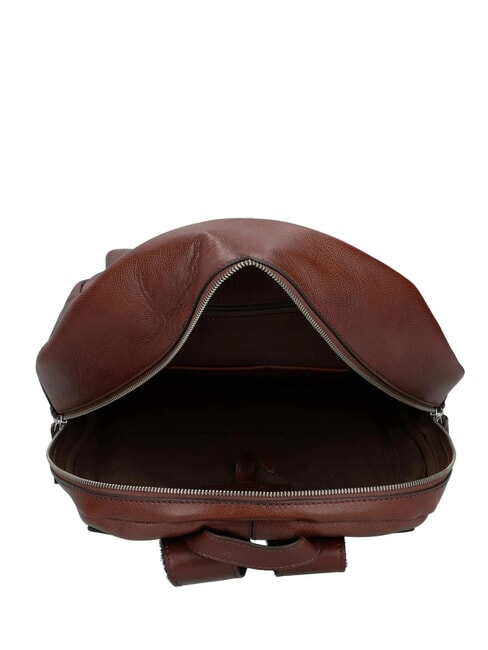 BIAGIO Lederrucksack Braun 14/Ruthenium Palladium - Rucksäcke für Schule &amp; Freizeit