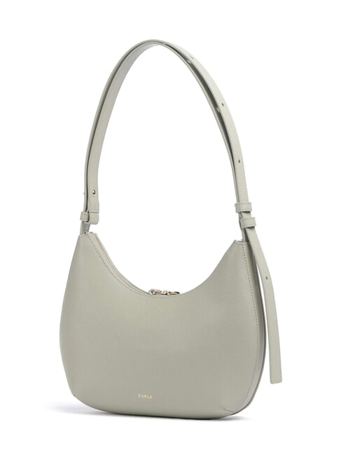 GOCCIA Umhängetasche aus gehämmertem Leder heller Salbei - Damentaschen