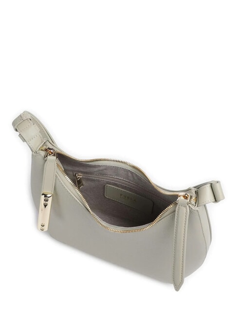 GOCCIA Umhängetasche aus gehämmertem Leder heller Salbei - Damentaschen