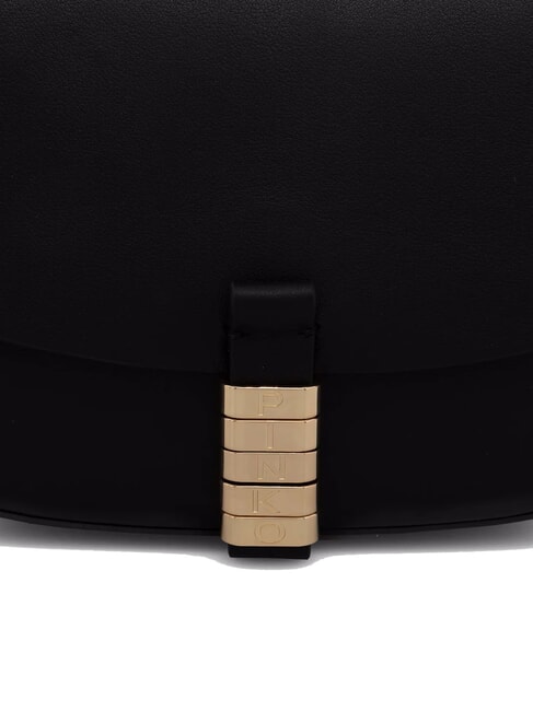 SADDLE Kleine Umhängetasche aus Leder schwarzes Limousinen-Mix-Mädchen. gold-n - Damentaschen