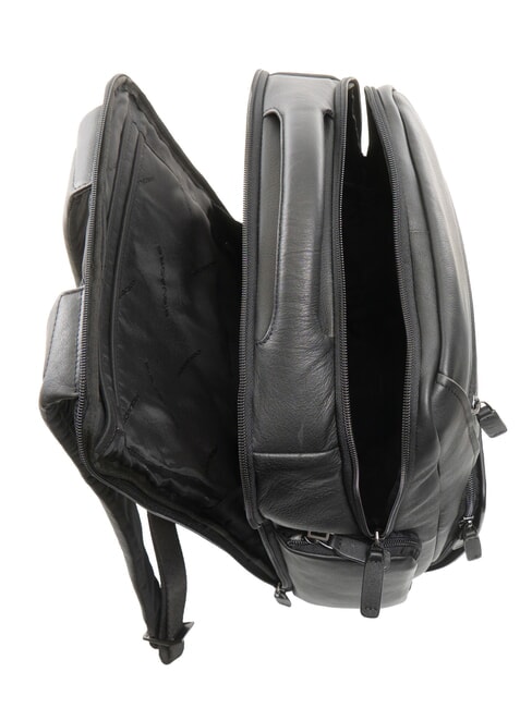 AKRON Lederrucksack für 15,6"-Laptop Schwarz - PC-Rucksäcke