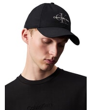 CALVIN KLEIN CKJ MONO LOGO Baseballkappe aus Baumwolle auf Schwarz - Mützen/Hüte - 3