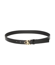 CALVIN KLEIN MONOGRAM BUCKLE Ledergürtel mit Metalllogo - Gürtel