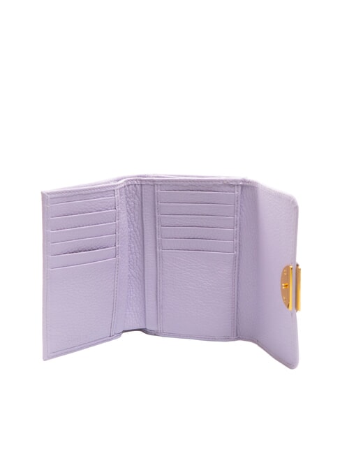 TALEA Mittelgroße Brieftasche aus gehämmertem Leder lav./lav. - Brieftaschen Damen