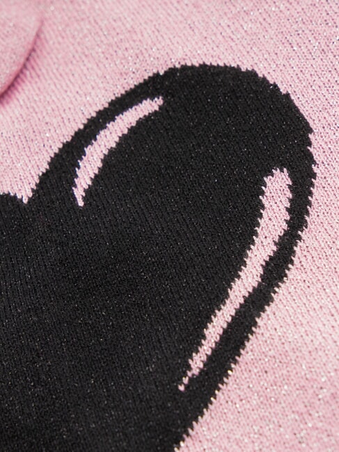 CUORE Lurex-Strickmütze Rose - Mützen/Hüte