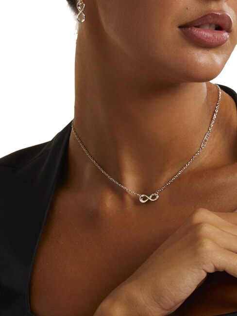 ENDLESS DREAM Infinity Charm Halskette mit Zirkonia SILBER - Halsketten