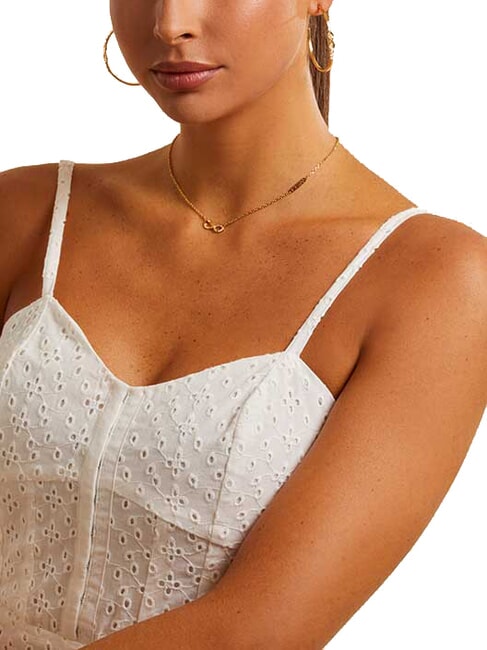 ENDLESS DREAM Infinity Charm Halskette mit Zirkonia gelbes Gold - Halsketten