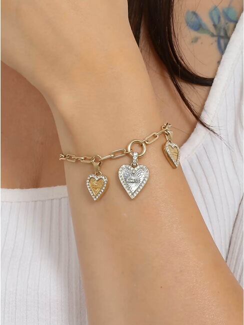 LOVE ME TENDER  Multicharm-Armband Gelbgold/Rhodium - Armbänder